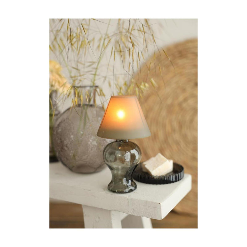 Chargez l'image dans la visionneuse de la galerie, Ideas 4 seasons glazen lamp amber theelichthouder rookgrijs ã˜9xh16cm
