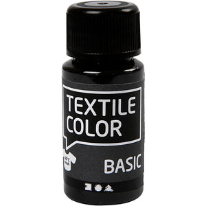 Creativ company textile color semi-dekkende textielverf - zwart, 50ml