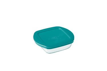 Pyrex cook store vierkante bewaarschaal 14x12x4cm - 350ml - borosilicate glass