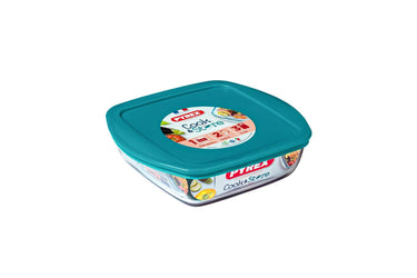 Pyrex cook store vierkante bewaarschaal 25x22x7cm - 2200ml - borosilicate glass
