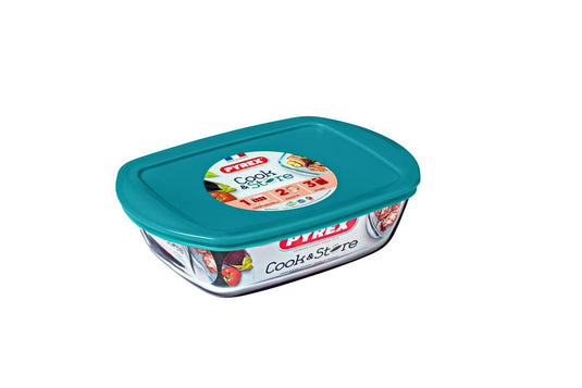 Pyrex cook store rechthoekige bewaarschaal 17x10x5cm - 400ml - borosilicate glass