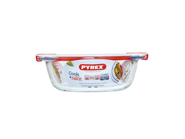 Pyrex cook heat ovenschaal 20x18x7cm 1,1 liter met magnetronbestendig deksel
