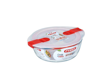 Pyrex cook heat ovenschaal 20x18x7cm 1,1 liter met magnetronbestendig deksel