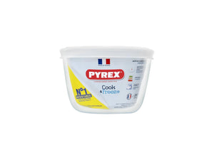 Pyrex cook freeze schaal glas met kunststof deksel 0,6l ø12cm