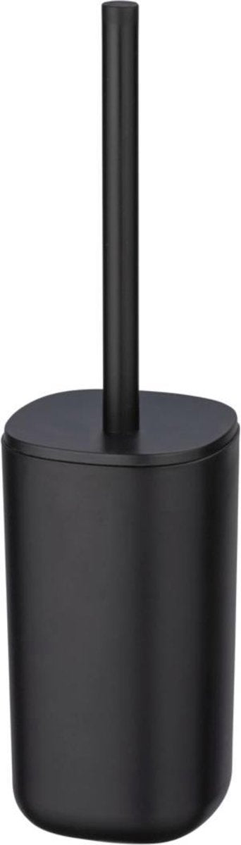Wenko toiletborstelhouder davos mat zwart kunststof - toiletborstel met houder - wc borstel met houder vrijstaand - zwart