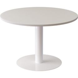Ronde tafel meet powered by paperflow easyoffice melamine, staal wit