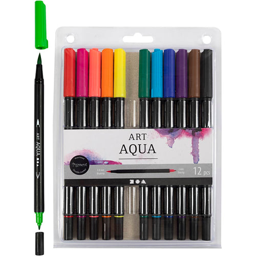 Aquarel Marker Standaard Kleuren, 12st.