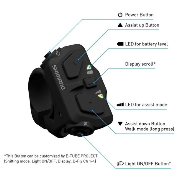 Load image into Gallery viewer, Shimano schakelknop sw-en600-l 22,2mm links
