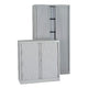Roldeurkast gelast hoog staal kunststof 120x43x198cm zilver