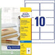 Inkjet adresetiketten avery 250 stuks transparant