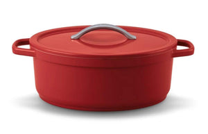 Beka plume ovaal kookpot 31cm rood aluminium met keramische anti-aanbaklaag