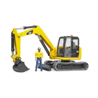 Afbeelding laden in galerijviewer, Bruder 2466 cat minibagger met speelfiguur
