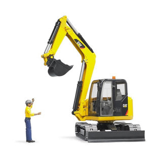 Bruder 2466 cat minibagger met speelfiguur
