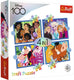 Trefl puzzelset disney 100 - 4-in-1 kleurrijke legpuzzels karton.