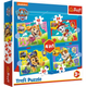 Trefl running puppies viacom paw patrol 4-in-1 puzzel - 41 stukjes - vanaf 4 jaar