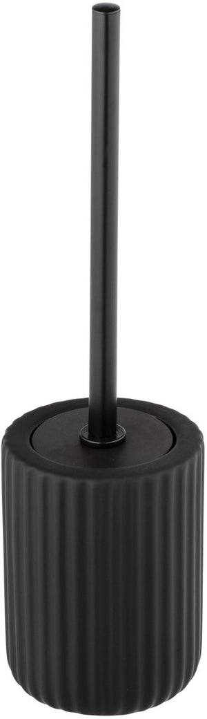 Wenko toiletborstelhouder belluno keramiek mat zwart - toiletborstel met houder - wc borstel met houder vrijstaand - soft touch oppervlak