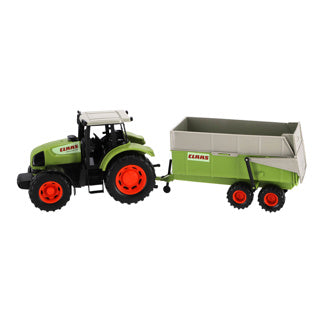 Dickie toys claas - tractor aanhangwagen - 57 cm - speelgoedvoertuig