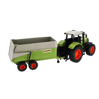 Dickie toys claas - tractor aanhangwagen - 57 cm - speelgoedvoertuig