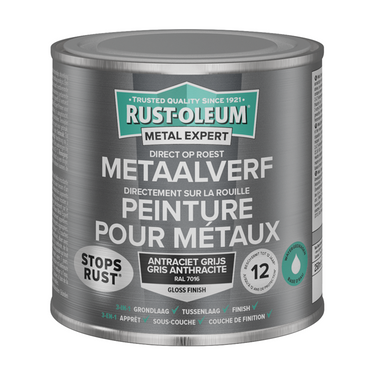 Rust-oleum 1071322 - metaalverf-hg - ral7016 -250mldirect op roest | 1 stuks