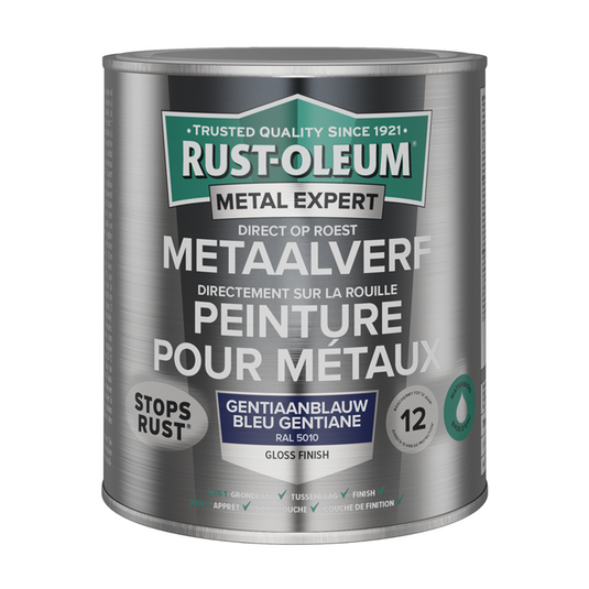 Rust-oleum 1071321 - metaalverf-hg - ral5010 -750mldirect op roest | 1 stuks