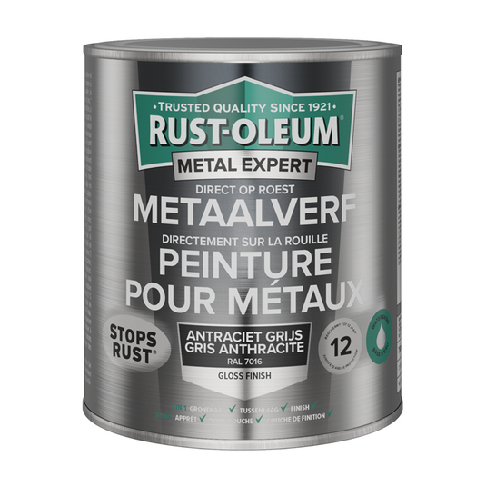 Rust-oleum 1071323 - metaalverf-hg - ral7016 -750mldirect op roest | 1 stuks