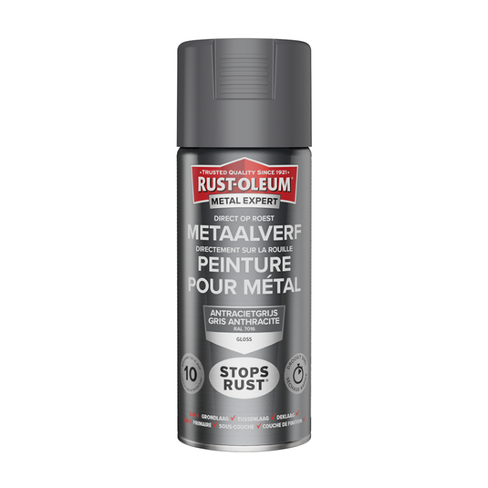 Rust-oleum 1071346 - metaalverf -hg -ral7016 -400ml direct op roest | 1 stuks
