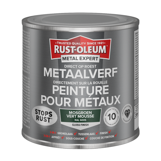 Rust-oleum 1071406 - metaalverf-hg -ral6005 - 250m direct op roest | 1 stuks