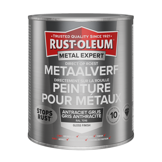 Rust-oleum 1071347 - metaalverf -hg -ral7016 -750mldirect op roest | 1 stuks