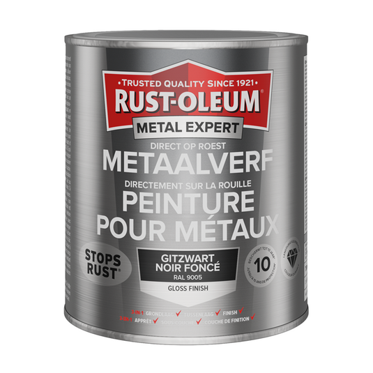 Rust-oleum 1071350 - metaalverf -hg -ral9005 -750ml direct op roest | 1 stuks