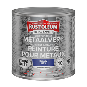 Rust-oleum 1071360 - hamerslag - blauw - 250ml direct op roest - metaalverf | 1 stuks