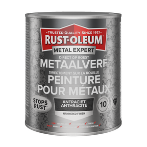 Rust-oleum 1071367 - hamerslag - antraciet - 750ml direct op roest - metaalverf | 1 stuks