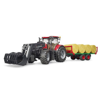 Load image into Gallery viewer, Bruder tractor case met balenaanhanger
