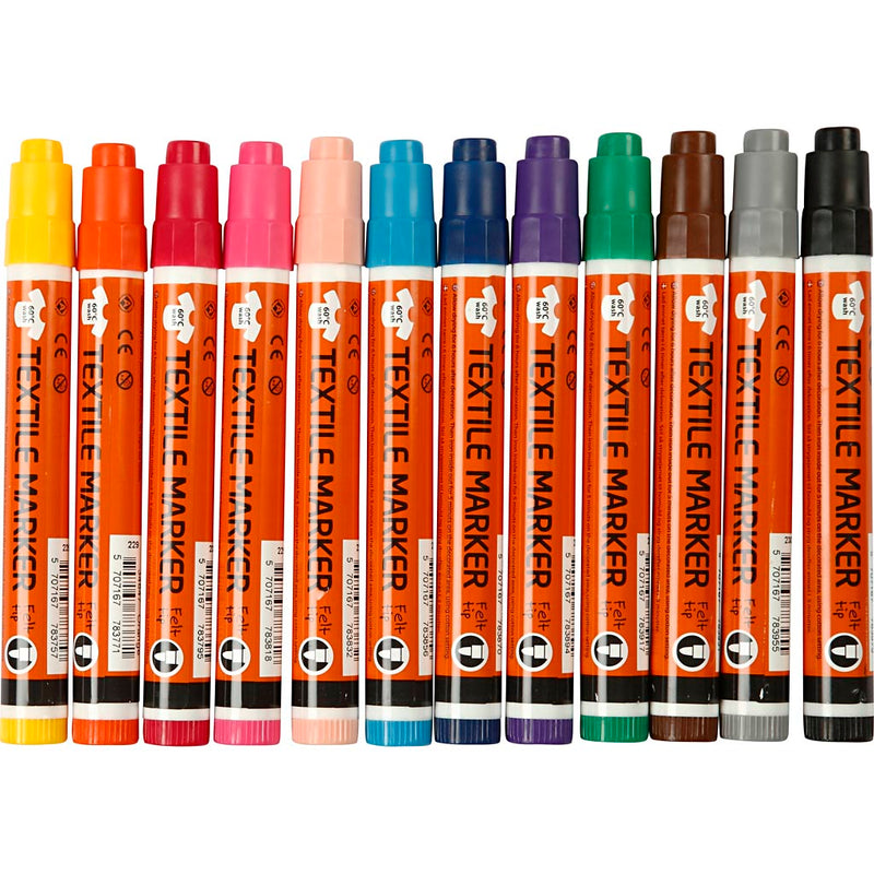 Afbeelding laden in galerijviewer, Https: www.cchobby.nl textielstiften-lijndikte-2-4-mm-diverse-kleuren-12-stuk-1-doos
