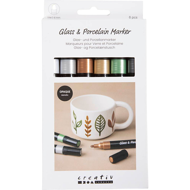 Chargez l'image dans la visionneuse de la galerie, Https: www.cchobby.nl glas-en-porseleinstiften-metallic-lijndikte-1-4-mm-dekkend-metallic-kleuren-6-stuk-1-doos
