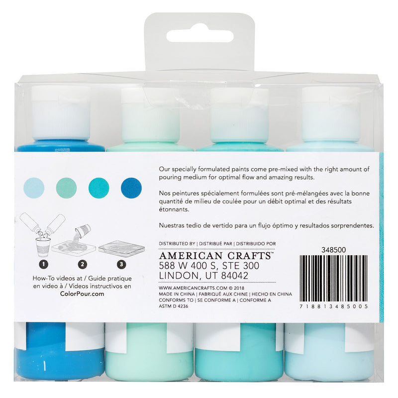 Load image into Gallery viewer, Color pour • pouring paint kit tidal
