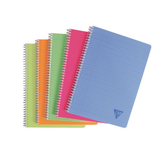 Spiraalschriften linicolor clairfontaine 3328146 a4 assorti gelinieerd