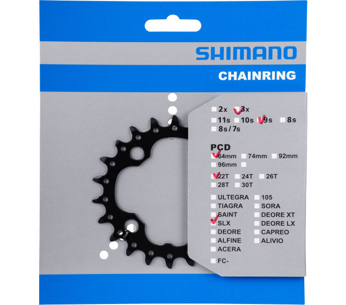 Kettingblad 24T Shimano Deore FC-M617 - zwart