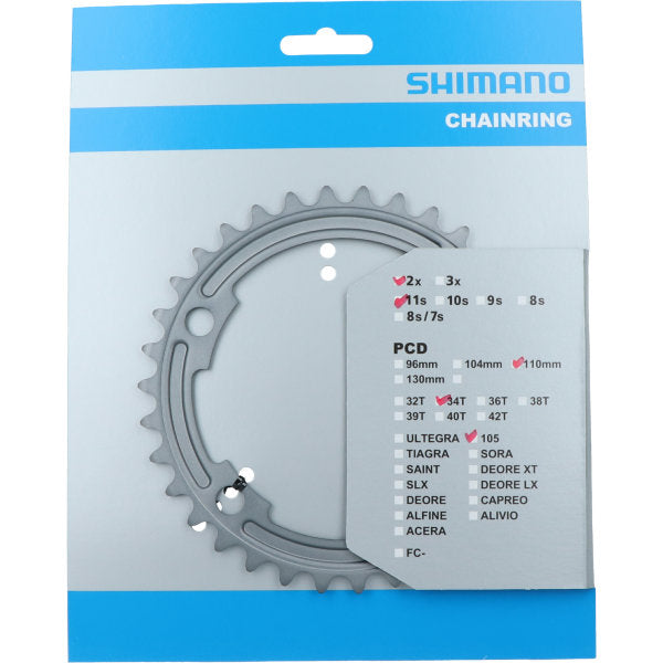 Kettingblad 34T Shimano 105 FC-R7000 - zilver