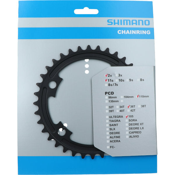 Kettingblad 36T Shimano 105 FC-R7000 - zwart