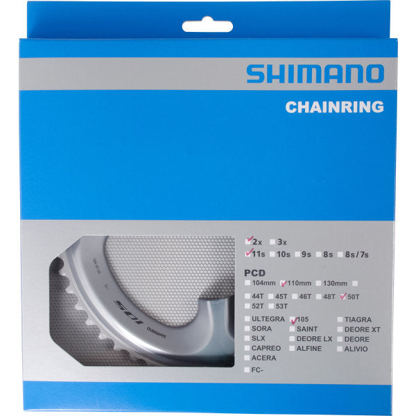 Kettingblad 50T Shimano 105 FC-R7000 - zilver