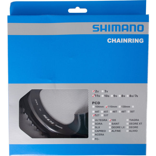 Kettingblad 52T Shimano 105 FC-R7000 - zwart