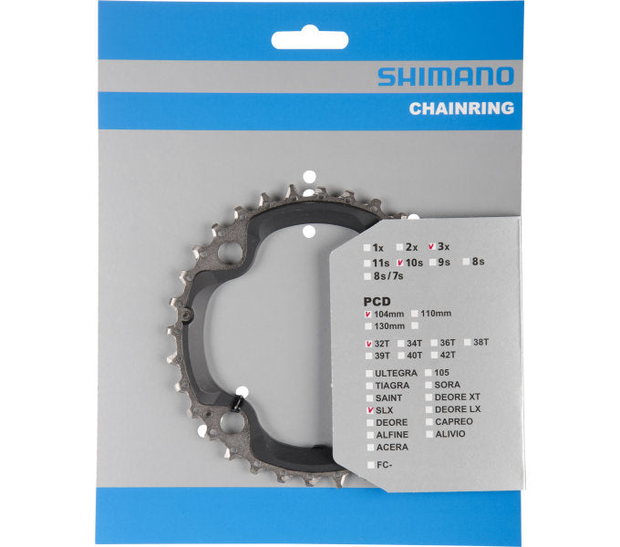 Kettingblad 32T Shimano SLX FC-M670 (AE) 10 speed - zilver