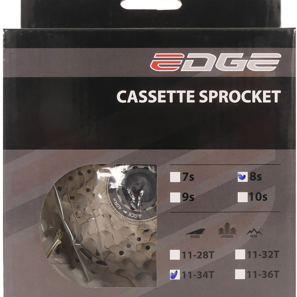 Edge Cassette 8 speed CS-M5008 11-34T zilver