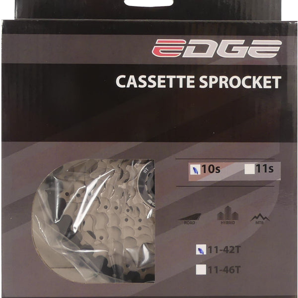 Edge Cassette 10 speed CS-M6010 11-42T zilver zwart