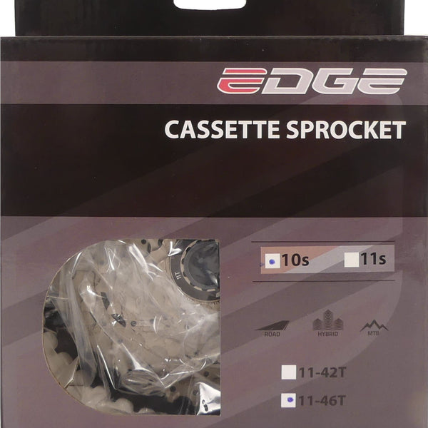 Edge Cassette 10 speed CS-M6010 11-46T -zilver zwart