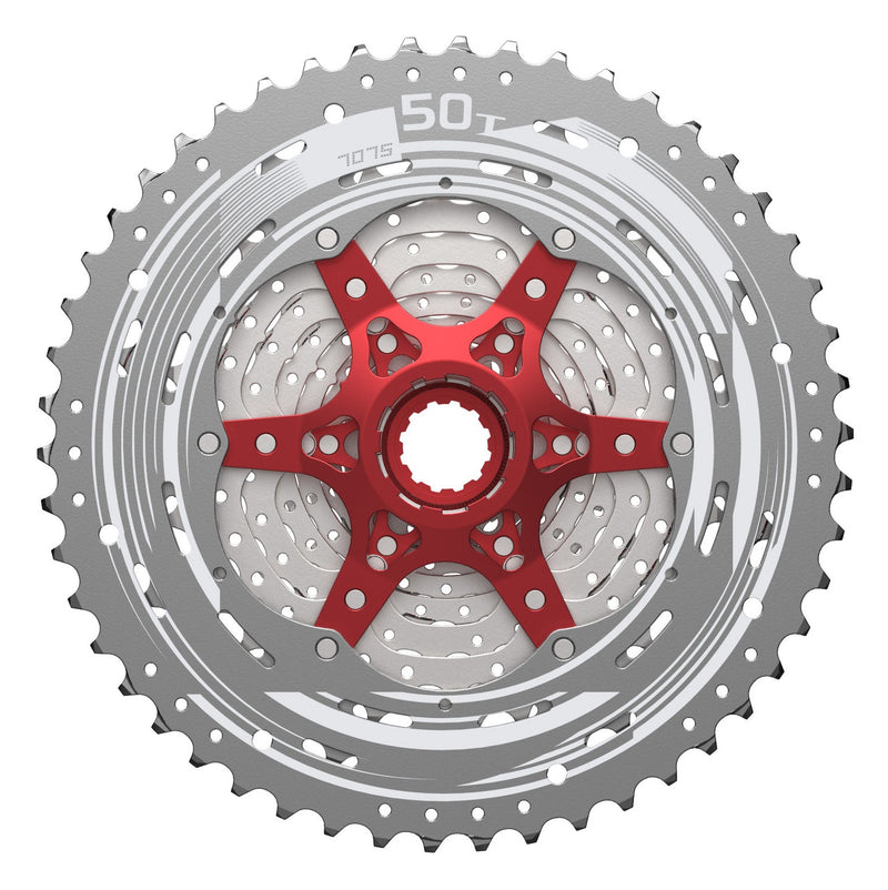 Load image into Gallery viewer, SunRace csmx8 cassette 11 speed 11-42 tands zilver in box
