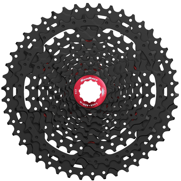 Cassette 10 speed Sunrace CS-MX3 11-46T - zwart rood