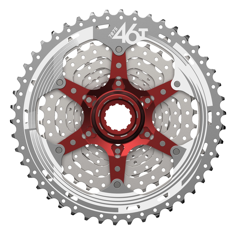 Load image into Gallery viewer, SunRace csmx3 10 speed cassette 11-42t. zilver metallic
