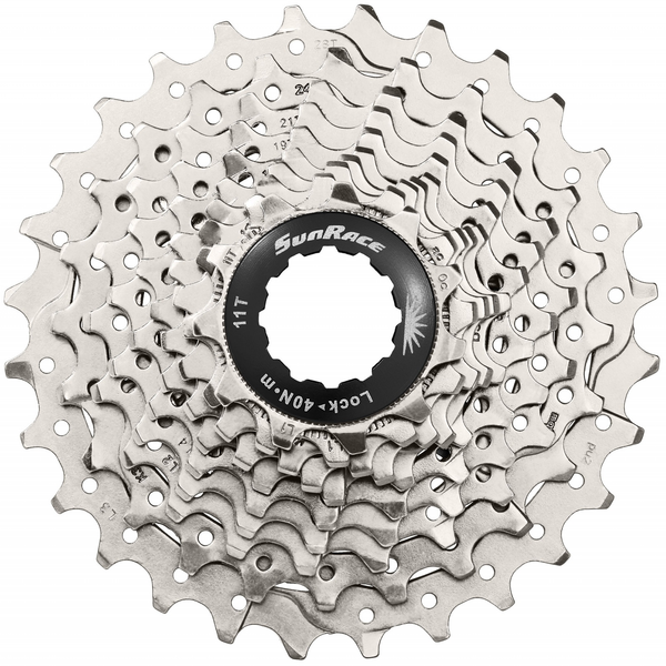 SunRace cassette 10 speed 11-28t. csrs0 zilver alu spider