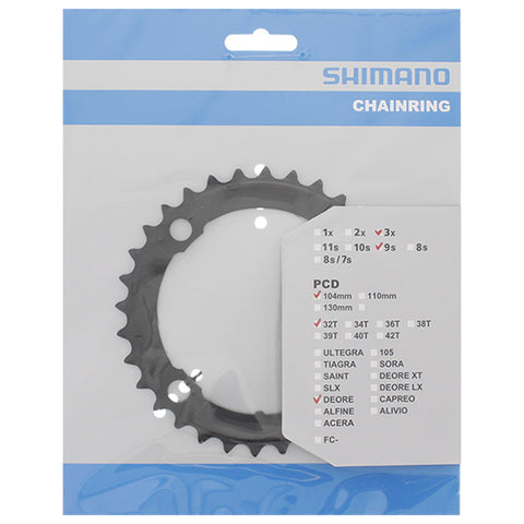 Kettingblad 32T Shimano Deore FC-M590 - zwart